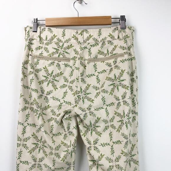 Anthropologie Cartonier 4 Womens Leaf Print Charlie Trouser Pant - Picture 3 of 7